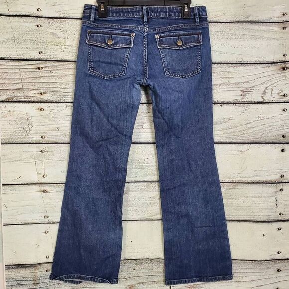 Banana Republic Women’s Bootcut Jeans Size 28/6S Dark Wash Stretch Denim Mid Ris - Picture 3 of 7